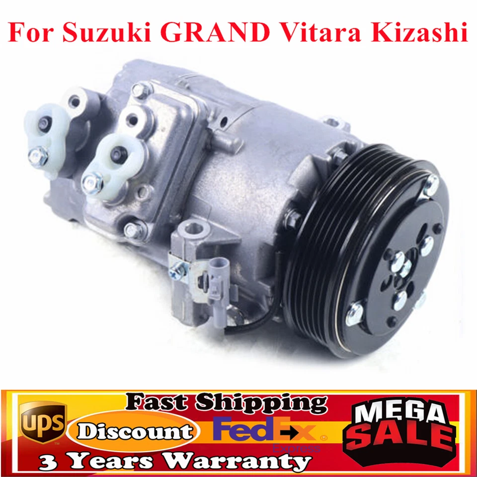 A/C Compressor W/Clutch For 2008-2013 Suzuki Grand Vitara 2010-2013 Kizashi 2.4L Foto 2 de 4