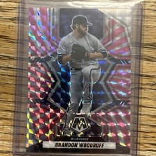 2022 Mosaic FOTL Brandon Woodruff Pink Swirl Mosaic Prizm #11/12 Brewers SSP