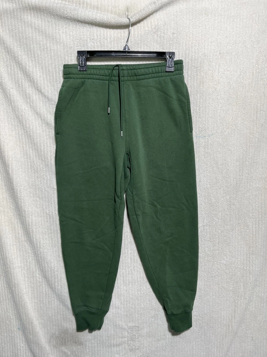 Men's LCKR Green Fleece Sweatpants Joggers Pockets Drawstring Small