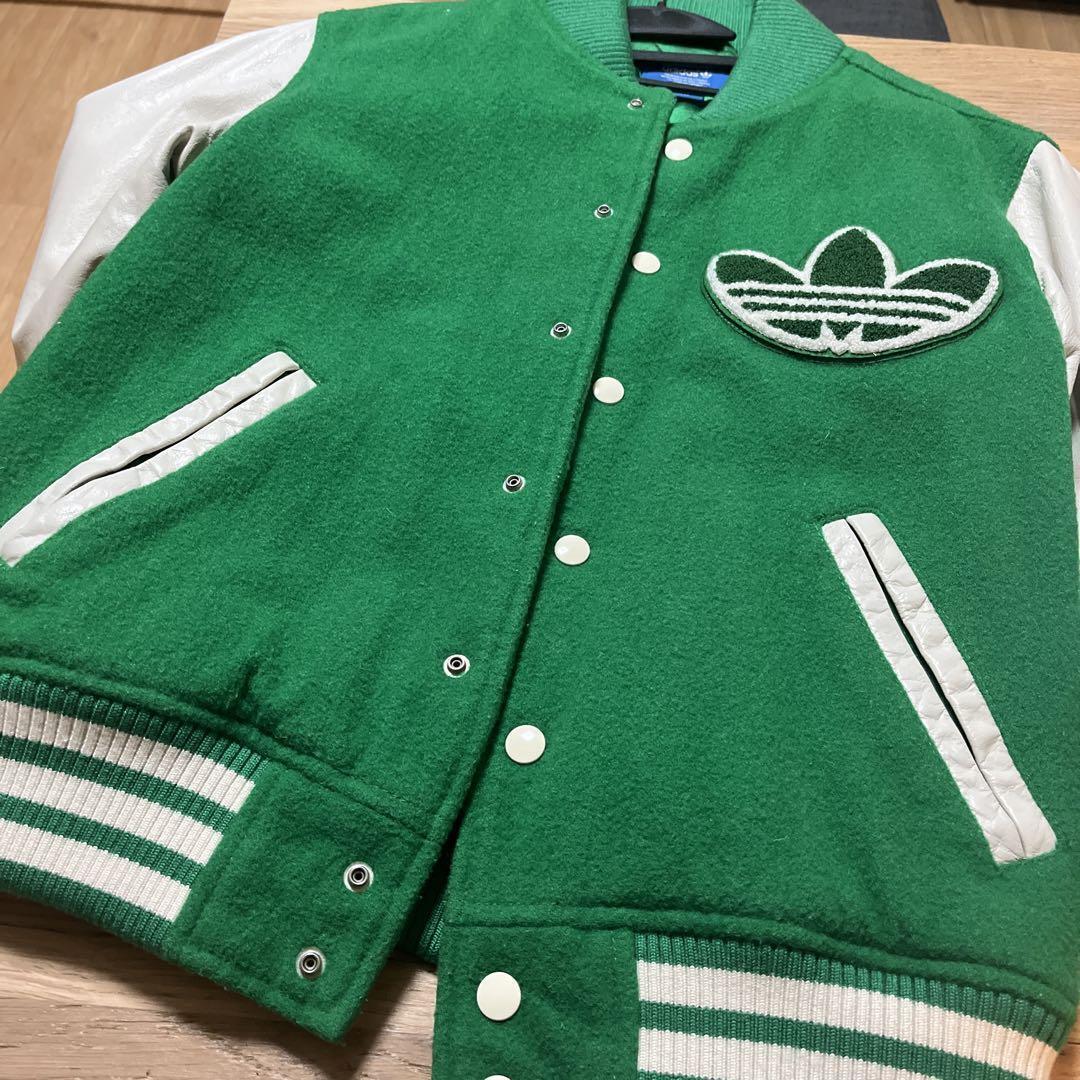 adidas×NIGO wool leather jacket, size M, green adidas x NIGO adidas×NIGO wool leather jacket, size M, green adidas x NIGO