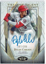2022 Topps Tier One Dylan Carlson (Cardinals) Tier One Talent Auto /299 T1TA-DC