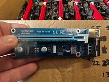 lot of 45 -PCIE Riser 1x to 16x Graphic Extension for GPU Mining molex power