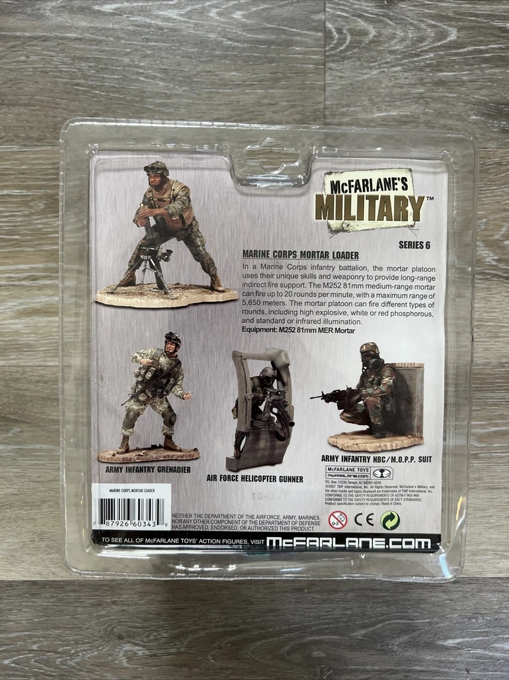 McFARLANE MILITAR SERIE 6 CUERPO DE MARINES SOLDADO BLANCO MORTERO CARGADOR ESTUCHE NUEVO Foto 2 de 4