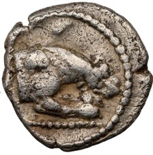 Macedon Acanthus 525-480 BC LION AR Tetrobol Alexander the Great 336 Coin NGC VF