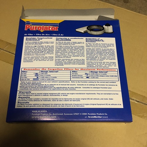 Purolator A39036 Air Filter For Great Wall X240 08-10 Triton 90-06 Pajero 91-95 - Picture 2 of 4