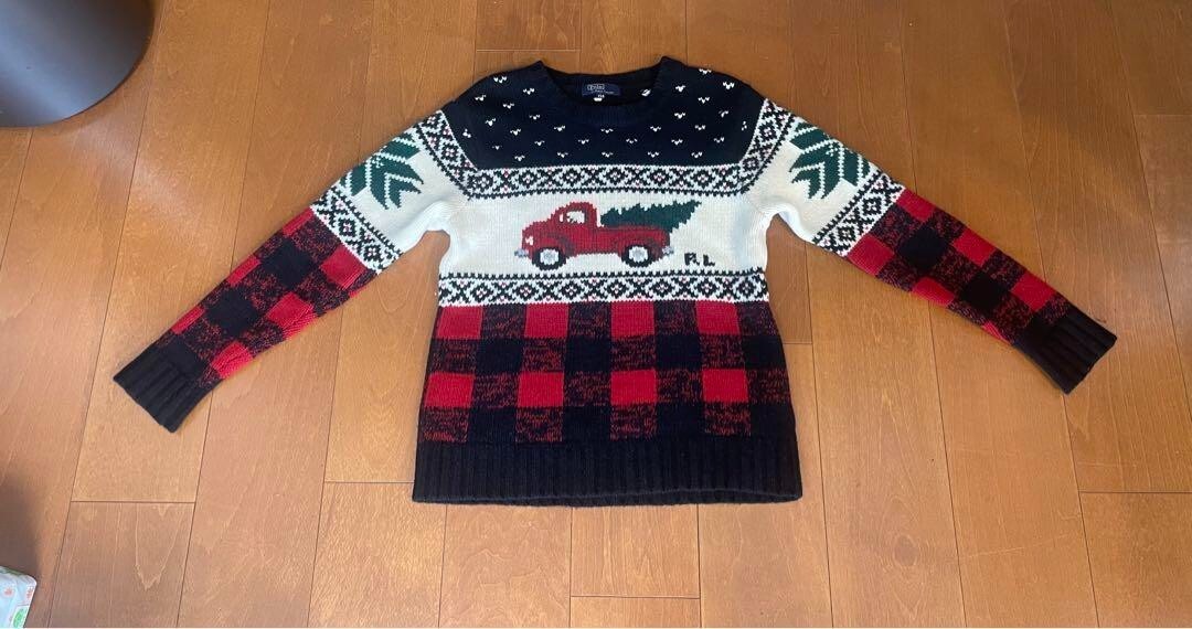 Polo Ralph Lauren Sweater Size 150 Truck Christmas RL92 Carlton