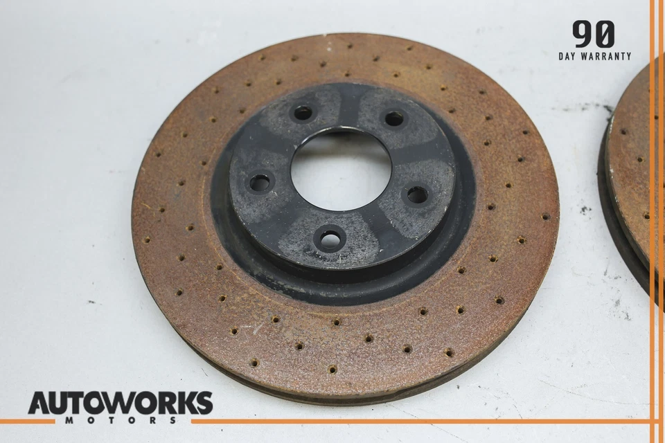 98-03 Jaguar XJR XJ8 VDP X350 Front Left & Right Side Brake Rotor Disk Set OEM - Image 2 of 4