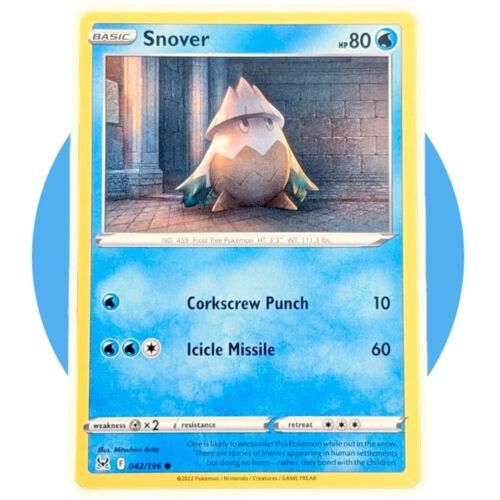 Lost Origin Pokemon Card (HH05): Snover 042/196 - Picture 1 of 2
