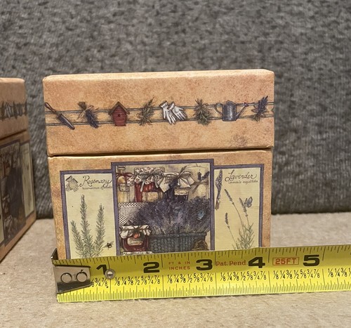 Bob's Boxes Nesting Set of 2 FRESH HERBS Artist Sherri Buck Baldwin - Picture 4 of 6