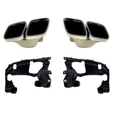 For Mercedes Benz W167 GLE53 AMG 2020-2022 2021 Silver Tail Exhaust Pipe Tip Kit