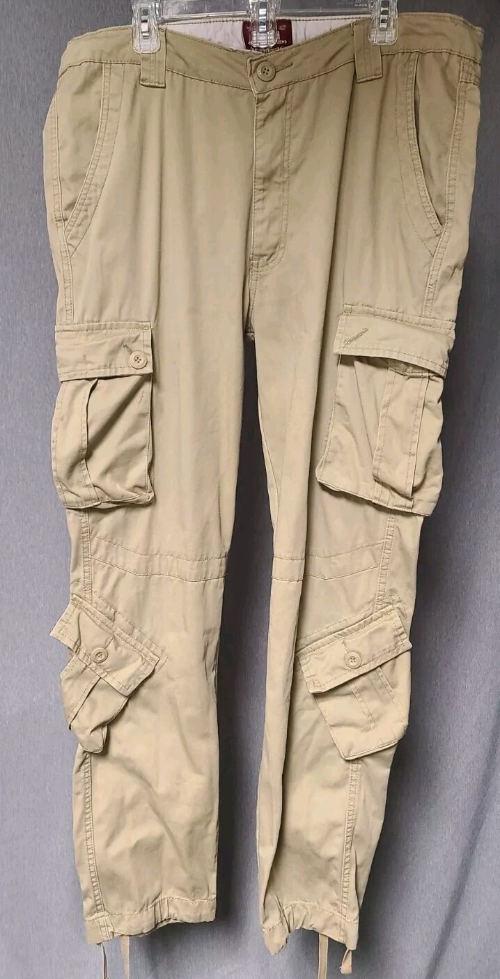 Match Workwear Cargo Pants 38/32 Relax Fit Utility Multiple Pockets Grunge