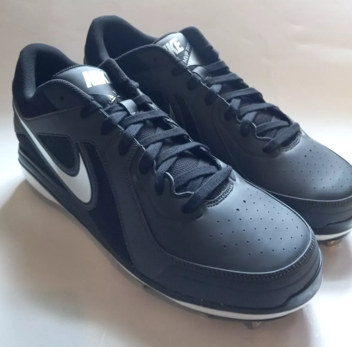 NIKE AIR BASEBALL CLEATS MVP PRO METAL 2 BLACK MENS SIZE 13.5