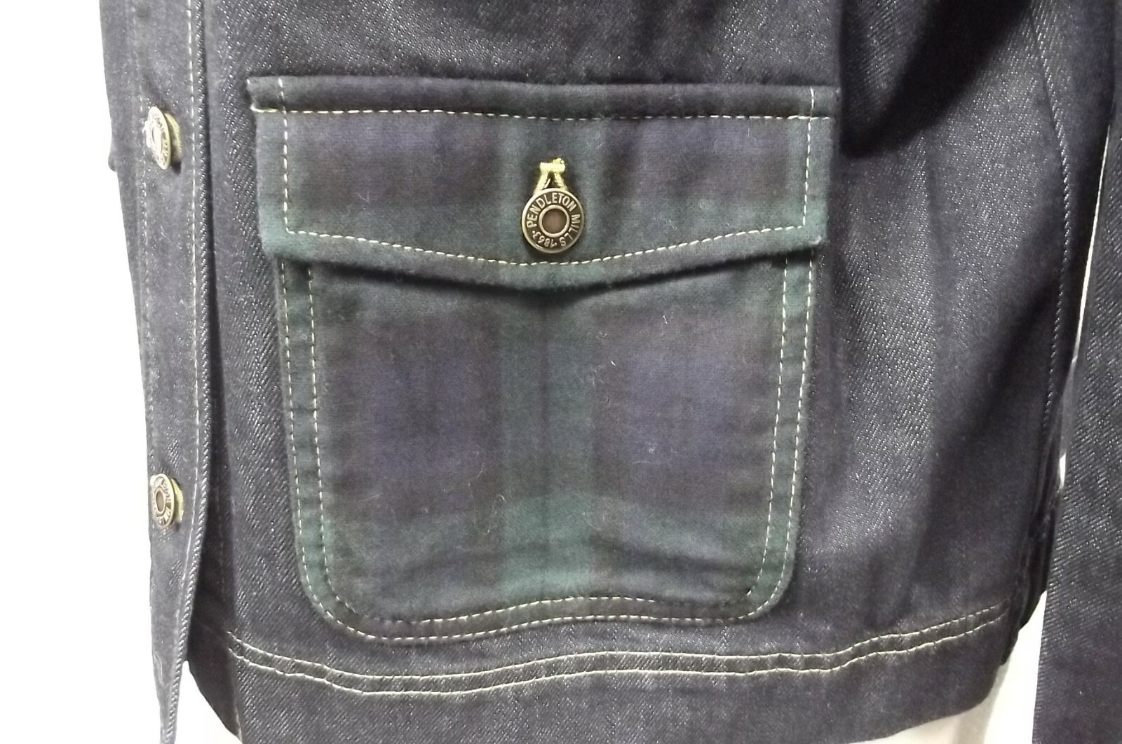 Pendleton Womens Jean Jacket Size Medium Dark Blu… - image 5