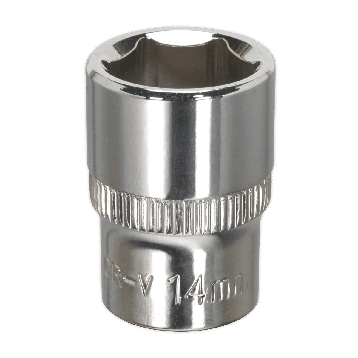 Sealey SP3814 Premier Fully Polished Socket 3/8""Sq Drive 14mm