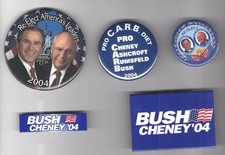 5 old George W. BUSH pinback 2004 Campaign  pin