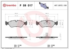 BREMBO Bremsbelagsatz Scheibenbremse PRIME P 59 017 für OPEL VECTRA ASTRA OMEGA