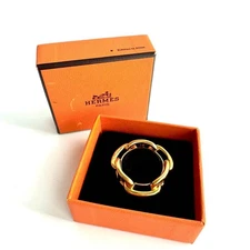Hermes Scarf Ring Galatee Chaine d Ancre Gold Authentic Luxury Jewelry Gift