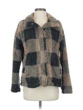 Thread & Supply Women Gray Faux Fur Jacket S