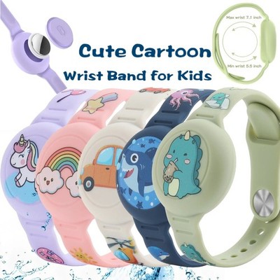 AirTag Armband für Kinder, Wasserdicht Niedlich Cartoon Air Tag Halter für Kinder mit F