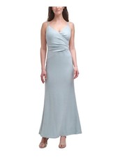 ELIZA J Womens Aqua Gown Spaghetti Strap Full-Length Formal Mermaid Dress 6