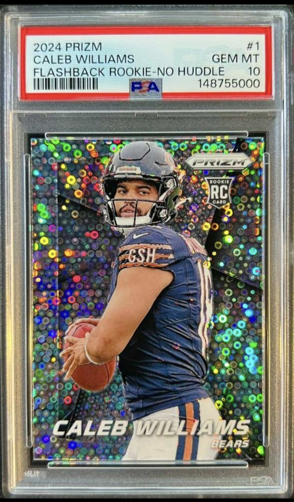 2024 Panini Prizm - Flashback Rookie No Huddle Prizm PSA 10 Caleb Williams RC #1