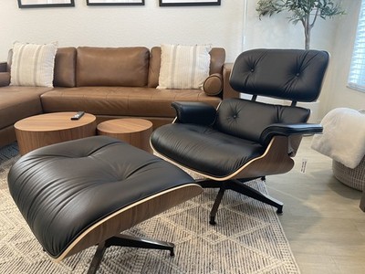 Authentic Herman Miller Eames Lounge Chair & Ottoman - Walnut/Black - NEW 2025