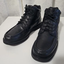 Rockport Waterproof Hydro Shield Men's Comfort Work Leather Boots Sz 11M Black 