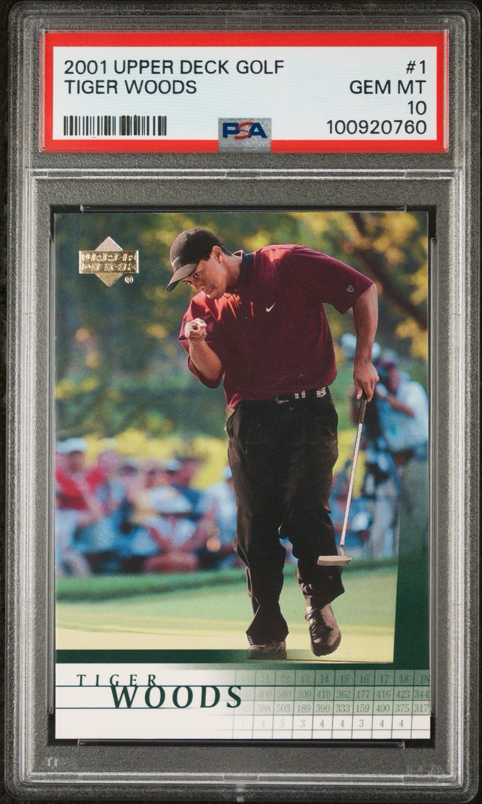 2001 Upper Deck Tiger Woods Rookie RC #1 PSA 10 GEM MINT New Cert
