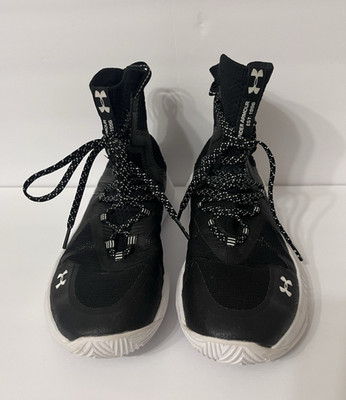 Under Armour Highlight Ace 2.0 Black White Volleyball Shoes Womens 10.5 High Top