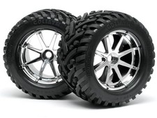 HPI Goliath Reifen 178X97mm / Blast Felge Chrom Savage 4727 Monstertruck 1/8