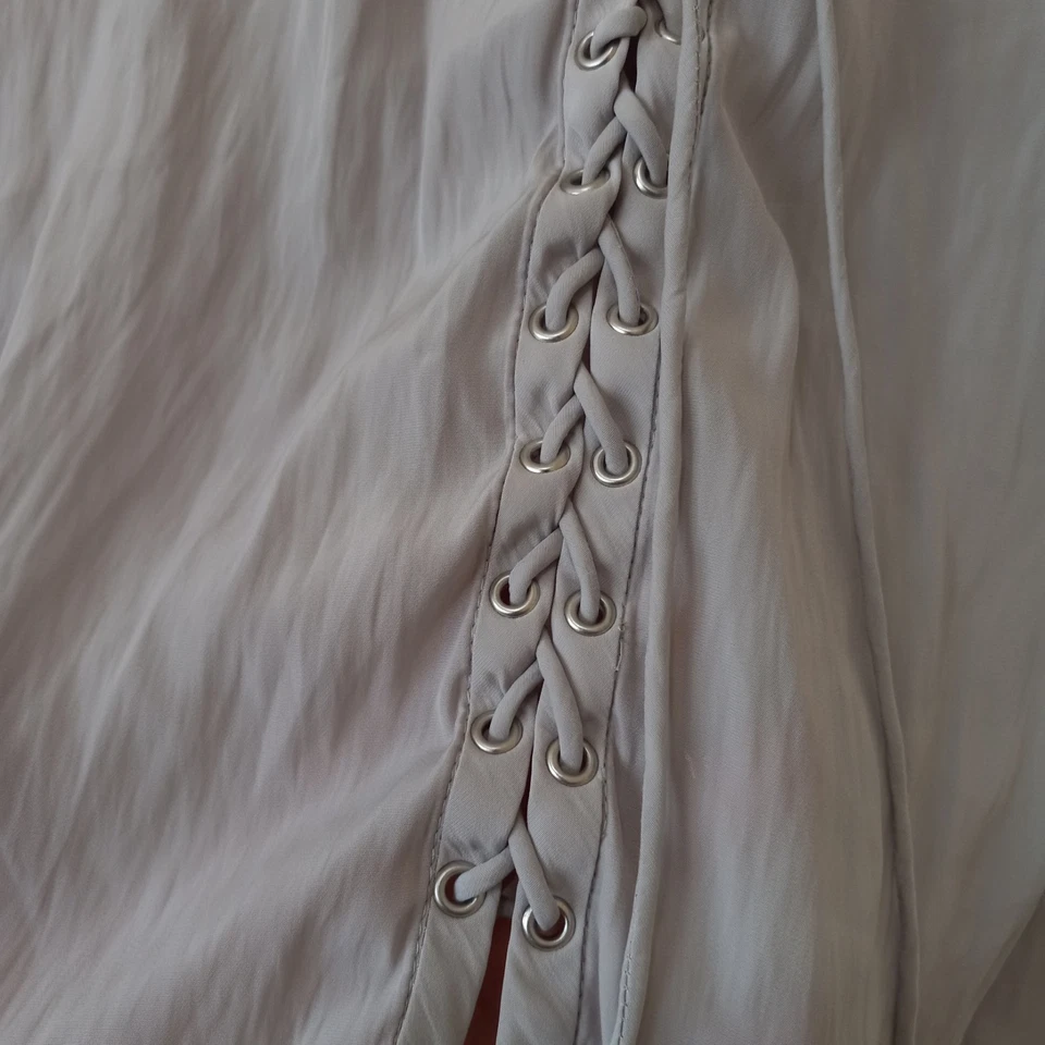 RAMY BROOK Mujer Gris Poliéster Minimalista Informal Carrera Verano Todos los Días Top S Foto 3 de 4