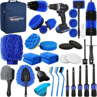 ydipclin 34Pcs Car Detailing Kit, Car Detailing Brush Set, Car Wash Cleaning Kit