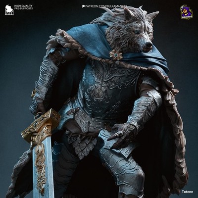 Blaidd - Elden Ring 1/8 Scale Fan Art Figure Statue 3d Print Model Kit Unpainted