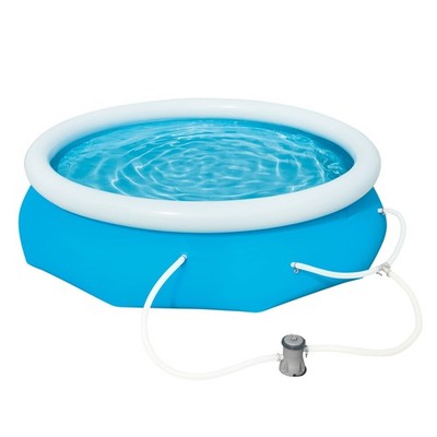 Fast Set 10  x 30  Round Inflatable Soft Sided Above Ground Pool Set