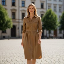 J Crew Draped Twill Shirt Dress Structure Collar Define Waist Britcore 4 capsule