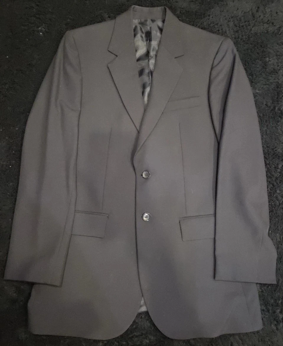 Blazer BALENCIAGA due bottoni misto lana blu navy taglia 46 garantito autentico