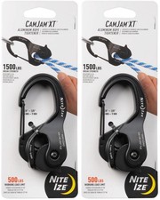 Nite Ize CamJam XT Aluminum Rope Tightener, Large - 500 lb Load Limit (2-Pack)