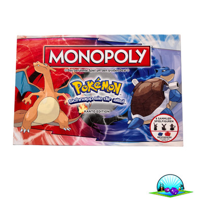 MONOPOLY - POKEMON - KANTO Edition deutsch Zinn Figuren - Vollständig
