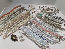 Vtg Jewelry lot Estate Signed Sterling Kramer Weiss BSK Coro Lisner Art 45 Pcs 