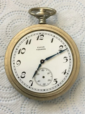 Very rare ELGIN VERNON pocket WATCH for repair or parts - Bild 1 von 4