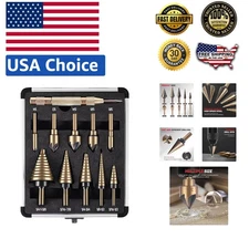 Titanium Coated 10-Piece Step & Countersink Drill Set - Ultimate Drill Solution
