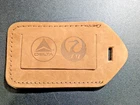 Delta Airlines-JAL  Leather Luggage Tag Brown -USED