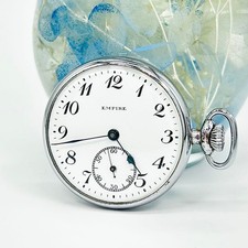 SEIKO EMPIRE Vintage Hand Wind Pocket Watch Timepiece Rare Authentic