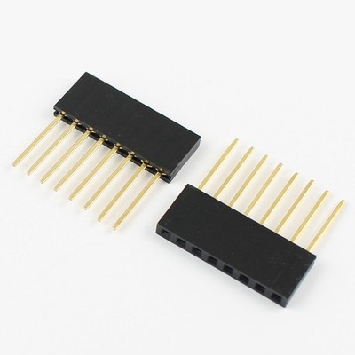5Pcs 2.54mm Pitch 8 Pin Single Row Stackable   Female Header for   #zc