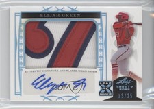 2022 Leaf Trinity Platinum Spectrum Foil /25 Elijah Green Patch Auto 1s0b