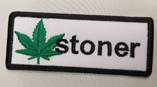 Stoner Patch Marijuana Leaf Embroidered Iron On Sew On Novelty