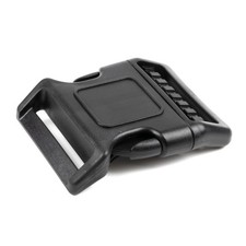 2 Inch Black Plastic Single Adjustable Contoured Side Release Buckle, 10 Pack