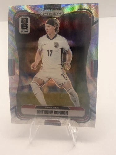 ANTHONY GORDON Silver Wave Prizm 2026 Panini Prizm FIFA World Cup 2026 #105 ENG