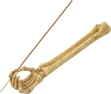 Skeleton Boat Incense Burner [Bone - 10.5"L]