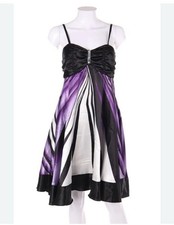 Vintage 90s Womens Dress Sz 8 Venus Spaghetti Strap Fit and Flare Flowy Y2K